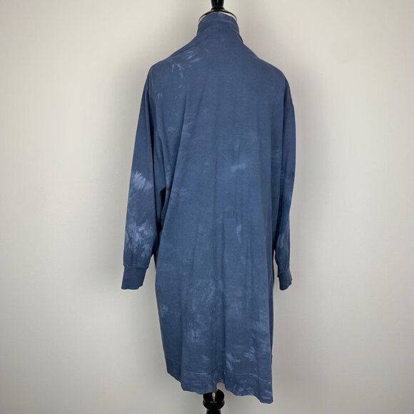 Oak Women's Tie-Dye Open Front Cardigan Navy Blue Size XL - Picture 4 of 7